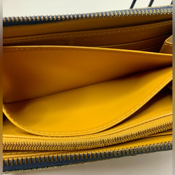 Louis Vuitton Denim Wallet w/ Leather interior Rare COA - Picture 9 of 15